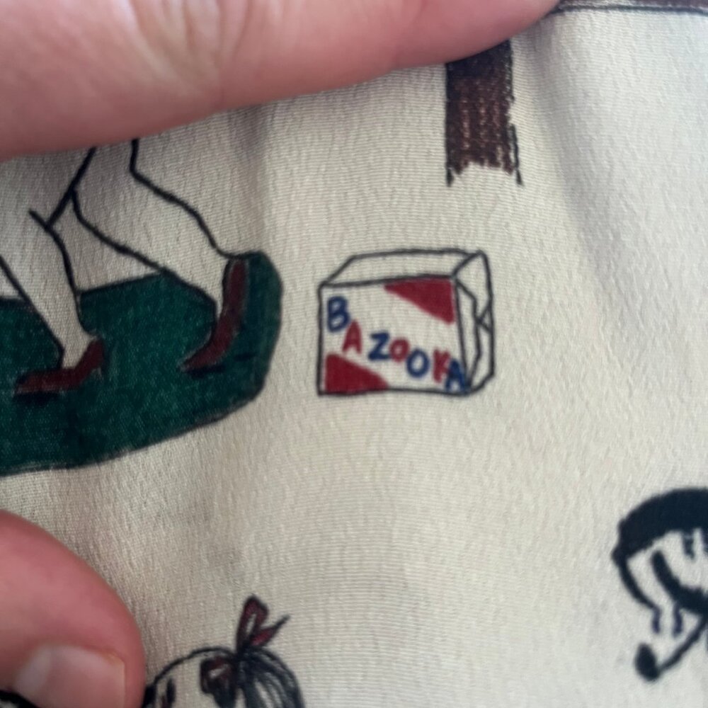 Caron Callahan Rosie cream doodle print dress Size Medium - Picture 4 of 5